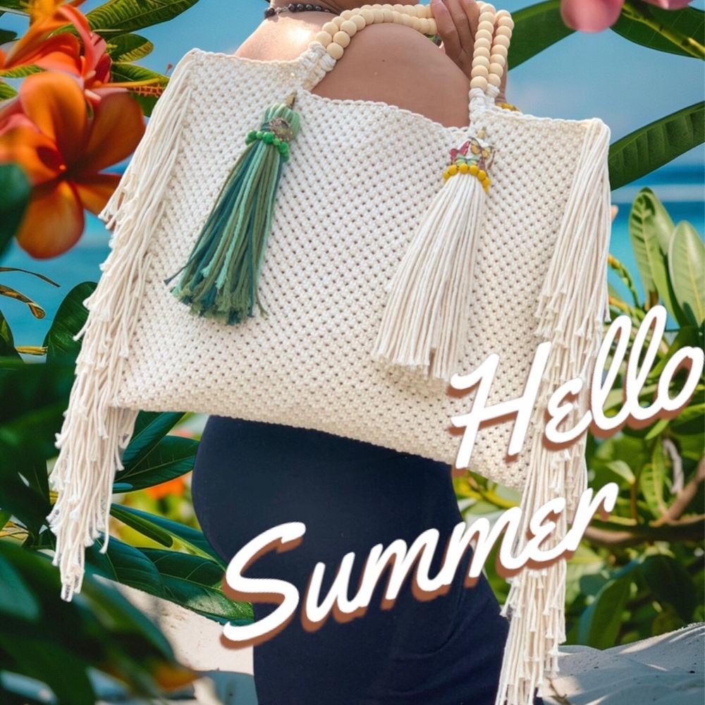 ▫️Handmade Macrame Fringes Bag▫️ - Picture 10 of 12